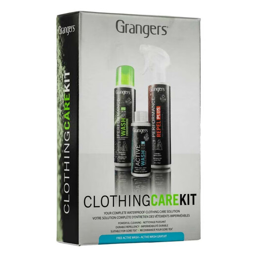 GRANGERS British Jacket Hard Soft Shell Down Detergent DWR Water Repellent Repair Waterproof Spray Maintenance Set GRF205 Outdoor Wear Set