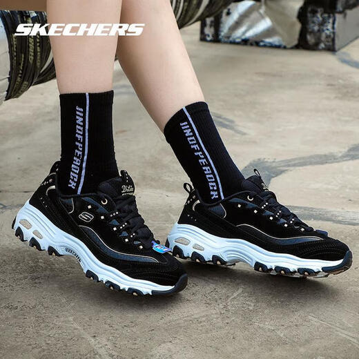 SKECHERS DAME SHOUS SPRING 2025 NEU NEU VERSATILE PANDA SHOUS FODENTREND SPORN CLASSIGKEIT DIAL SOLLE ERHALTENDE Dad Schuhe 11979-BKGD/Schwarzgold 37.5
