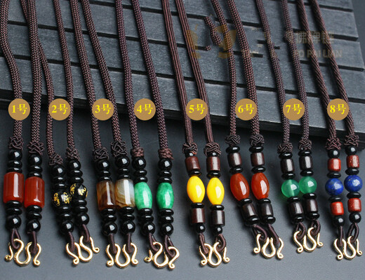 Handmade Thai Buddha amulet chain lanyard agate jade jade pendant hanging chain Buddha amulet chain for men and women No. 3