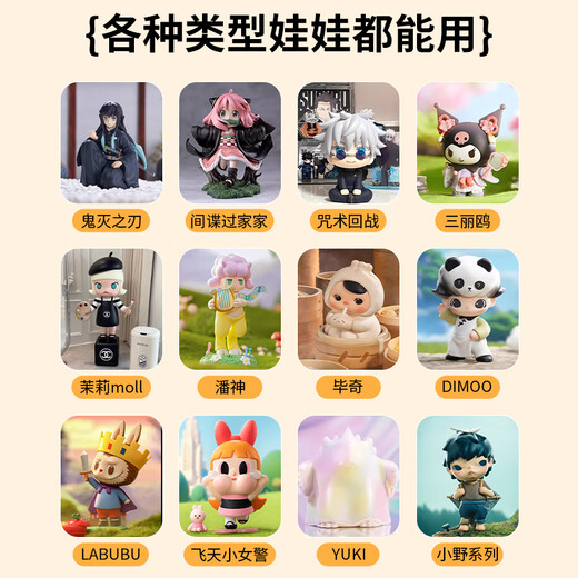 KAMAN single blind box storage display stand transparent dust-proof figure display cabinet desktop mini Bubble Mart display box basic model comes with 1 fixing glue