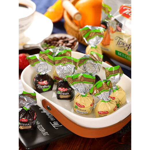 Russian imported pure cocoa butter Irish cream brandy liqueur truffle shaped chocolate bagged snacks brandy truffles 150gX1 bag