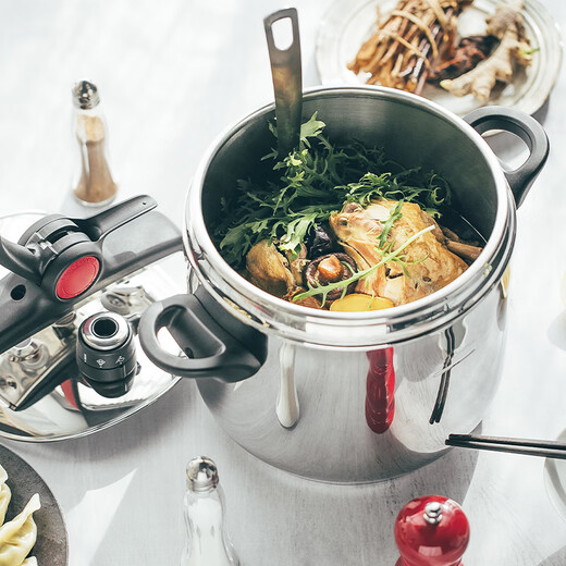 Lagotini EasyRossa quick cooker pressure cooker Italian-made explosion-proof coal gas induction cooker universal Mayavita third generation high pressure cooker 22cm 7L