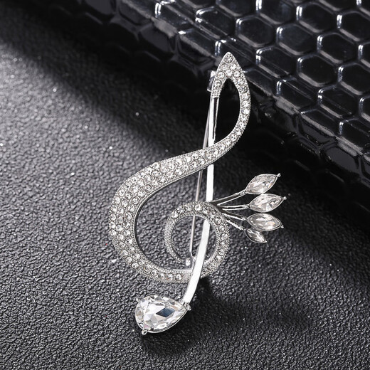 Crystal Brooch Men's Suit Corsage Business Casual Brooch Coat Jacket Shirt Lapel Pin Birthday Gift