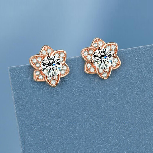 Fat Donglai same style one week earrings for women 999 sterling silver earrings set 2024 Valentine's Day 520 birthday gift for women 925 four-leaf style gift box gift bag