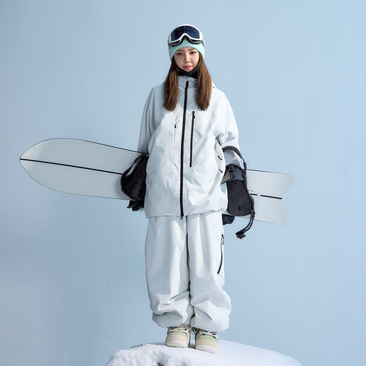 
Nan'en ski suit [Skyline] 2025 new 3L glue ski suit professional waterproof snow suit smoke purple S