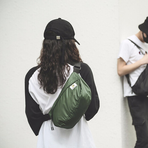 Potravel.Design One-Shoulder Crossbody Bag Chest-Tasche Männer und Frauen Studenten Sport- und Freizeitbeutel Fitness Bag Pass-Zertifikat Aufbewahrungsbeutel Reisen Vorräte Mo Green