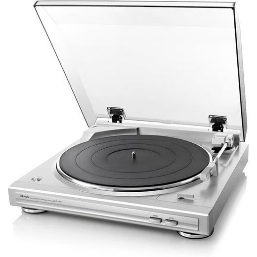 Denon (DENON) Direct mail from Japan, shipped from Japan, vinyl record player, retro film turntable, automatic manual music gramophone, DP-29FS silver, transformer required
