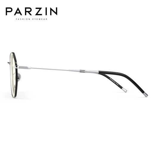 
PARZIN (PARZIN) anti-blue light and radiation-proof glasses for men and women Simple and easy to match metal polygonal goggles PZ15738LA black frame silver edge