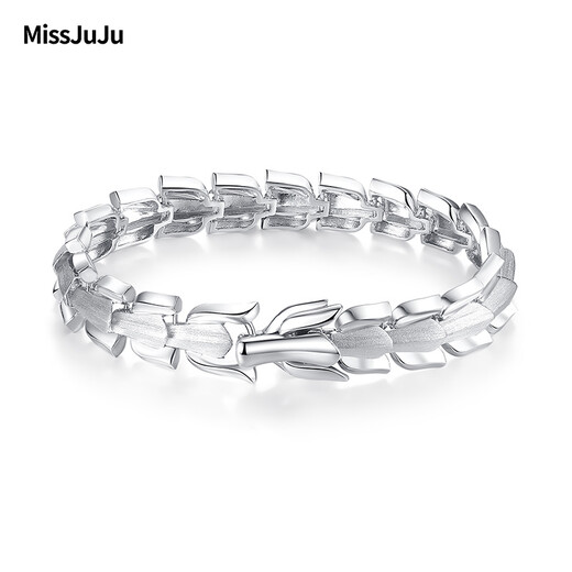 Miss JuJu domineering platinum bracelet for men, pt950 platinum bracelet, men's personalized flat keel chain, wide and customizable, customizable 43-45g, length 18-23cm, width 11mm