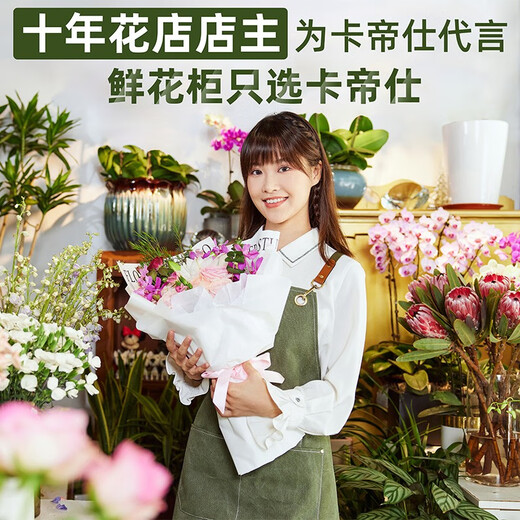 Kadish flower shop commercial flower preservation cabinet large capacity air-cooled flower preservation refrigerator flower freezer flower refrigeration preservation cabinet flower freezer display cabinet flower cabinet preservation cabinet high-end model with enlarged double doors no need for drainage and three-light switching