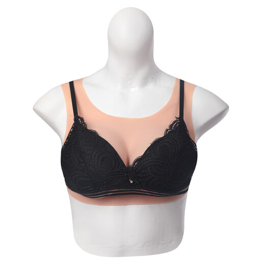Yirong thin style male pronunciation breasts fake breasts imitation female anchor sexy costumes change into silicone super large fake breasts fake breasts supplies round neck B cup silk cotton filling natural color
