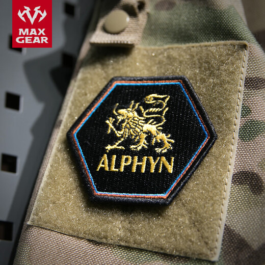 MAXGEAR ALPHYN patch, outdoor military fan personality identification armband, epaulette, jewelry, backpack Velcro patch, ALPHYN patch