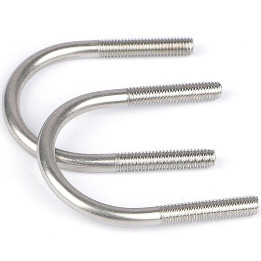 Hethgigg JG-675 304 Edelstahl U-Screw U-förmige Karten Reitrohr-Anpassungskarte Fang U-förmigen Bolzen M8*102 (5 Stück)