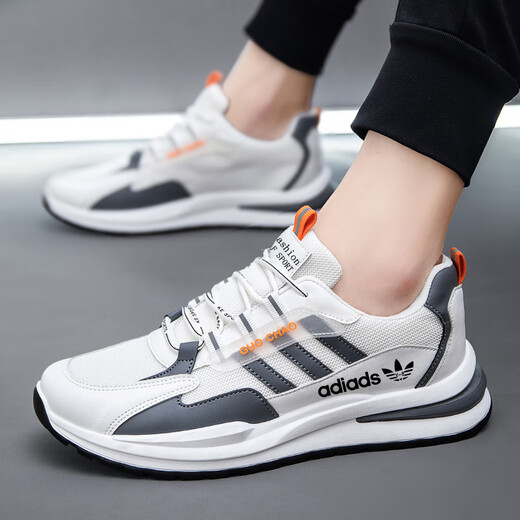 Marque Chaussures pour hommes de taille brisée Chaussures sportives 2025 Printemps et été Nouvelles chaussures décontractées Mesh Chaussures de course respirantes Chaussures décontractées AD6628-Black et rouge Plus Velvet Cotton Chaussures 38