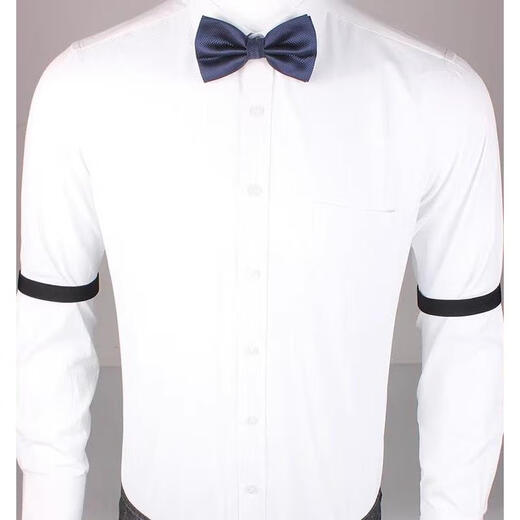 Lan Laimei Men's Shirt Sleeve Cuffs, Suit Sleeve Fixers, Anti-Slip Clips, Women's Cuff Drawstrings, Cuff Tightening Device, 2cm Milky White, 2 Pairs (Other Colors Can Be Remarked)