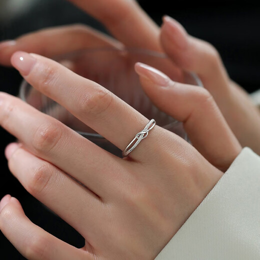 Su Shiliu 925 silver ring ring for women, versatile open ring, high-end luxury ring, index finger ring, birthday gift for girlfriend, star ring