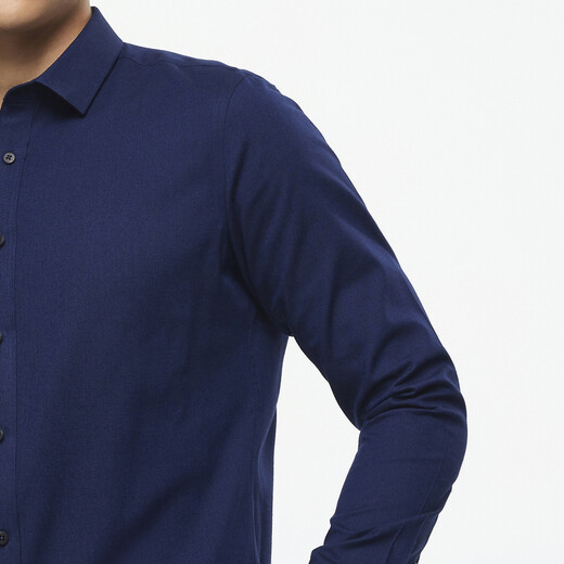 雅戈尔（YOUNGOR）长袖衬衫男素色绒面衬衫棉羊毛磨毛衬衫绒毛细腻柔软秋冬保暖亲肤 VLRM129811FFY 39