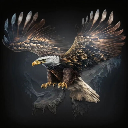 老鹰大鹏展翅霸气个性创意车贴卧室客厅玻璃门窗装饰划痕防水贴画 Q9215CM比手机大一点