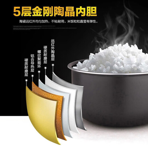 苏泊尔（SUPOR） 电饭煲4L不粘内胆2-6人微压焖香蛋糕功能家用智能电饭锅 CFXB40FC829D-75 4L