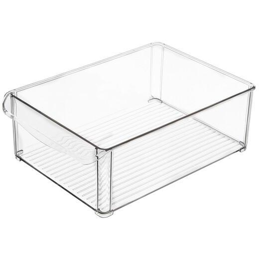 Refrigerator dumpling storage box Refrigerator storage box frozen dumpling box for eggs Drawer-type food-grade vegetable chaos sorting box with lid Square style 30*20*10cm