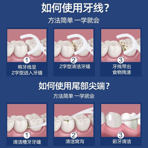 牙县令牙线棒超细高分子细滑一次性牙签牙线便携牙线盒牙线签包装随机发 10盒/500支【大力推荐】