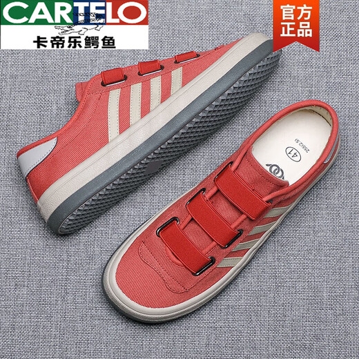CARTELO. Canvas shoes men's 2025 new summer men's shoes breathable shoes men's casual shoes one-foot pedal shoes trendy all black (leather shoe size) 41