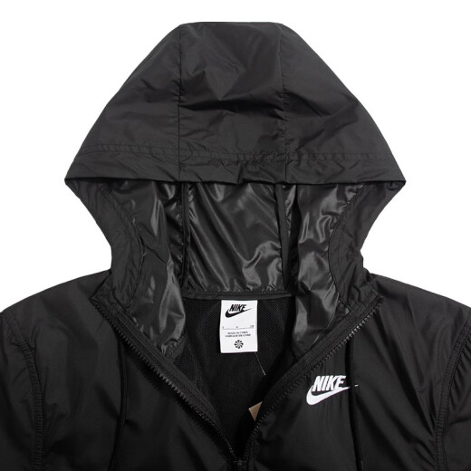 Nike (NIKE) two-piece nike women's suit, fashionable and breathable sportswear, hooded jacket, foot-collar trousers, DM6180-010/single-piece black jacket/suggested to take a size smaller XL