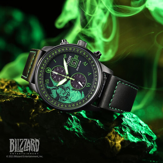 CITIZEN watch men's Japanese and Korean watch World of Warcraft Illidan light kinetic energy belt as a New Year gift CA7075-05E