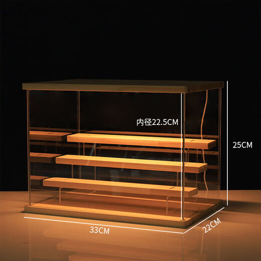 Blind box display stand acrylic bubble mart display box desktop with light dustproof storage hand cabinet display cabinet large 4 steps