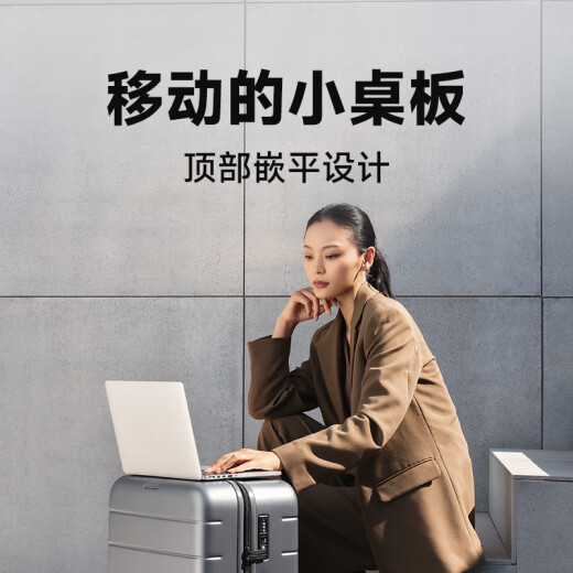 Mijia Xiaomi suitcase 20-inch trolley case small boardable case PC suitcase men's and women's password leather case gray