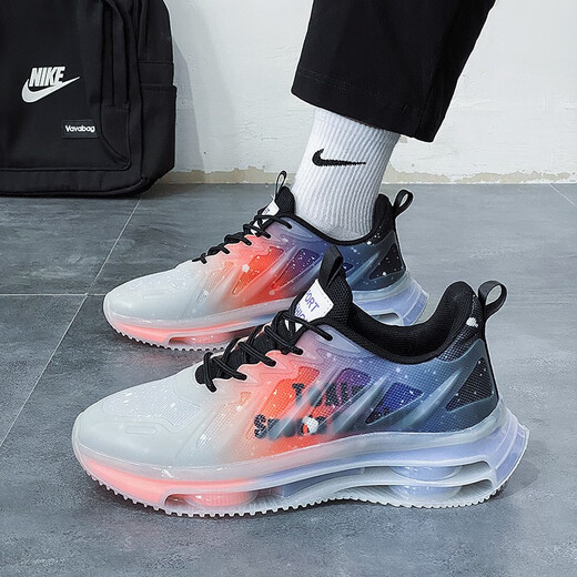 PATAL VIETON椰子男鞋春秋网面新款夏季运动休闲跑步男款增高百搭老爹潮鞋子男 灰桔TK757 42