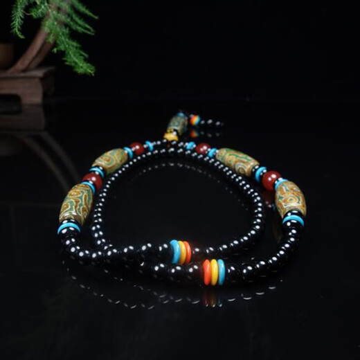 Chi Xing Jewelry Selection Daily Leak Selected Natural Tibetan Old Dzi Beads Agate Raw Stone Necklace Three Eyes Nine Eyes Pendant