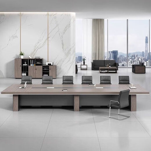 办公家具长方形大型会议桌长桌简约现代会议室洽谈桌椅组合办公桌 2.0米*1.2米会议桌