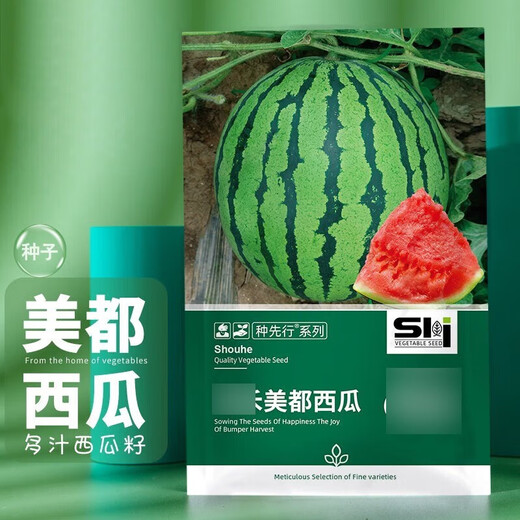 Dayu Lazy Man Watermelon Seed Seedlings Extra Large Suitable for Early Maturing Lazy People in the South 8424 Kirin Melon Meidu Seedless Fruits and Vegetables Meidu Watermelon Seeds 50 Good Quality