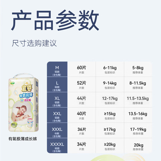 Jiying aerobe dünne Pull-up-Hosen kleines Höschen für Männer und Frauen Baby Windeln Baby Windeln Pull-up-Hosen xl 44 Tabletten