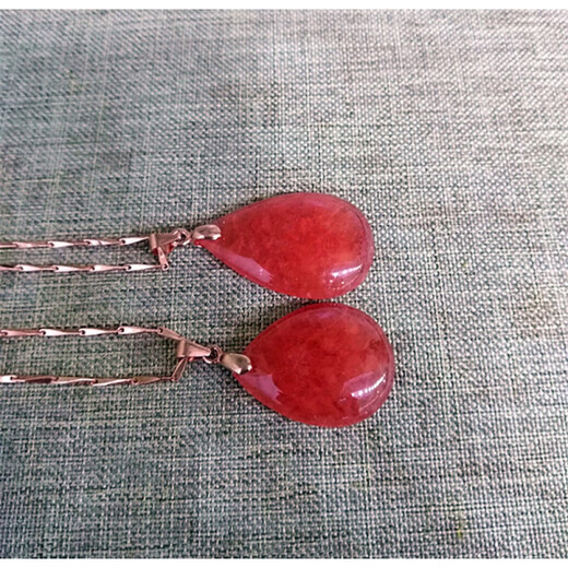 Chishe Natural Argentinian Rhodochrosite Pendant, Ice Color Ruddy, Women’s Marriage Stone Gift Accessories 1%23