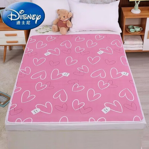 
Disney baby urine septum large bed washable breathable aunt pad large children leakproof diaper pad washable mattress Pink cat machine washable 80*120cm1