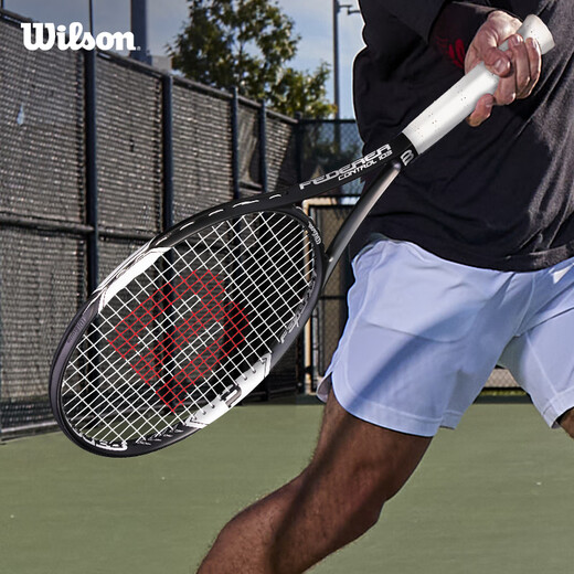 Wilson official Federer series retro lightweight shock-absorbing full carbon one-piece advanced racket unisex single tennis racket Federer series No. 2 handle -WRT56680U2