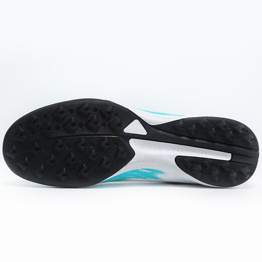 WEJIESS football shoes men's broken nails TF training shoes for adults, boys and girls, middle school and primary school students in the competition leather surface rubber sole broken X19 moon color-broken nails 42 socks + guard + shoe bag