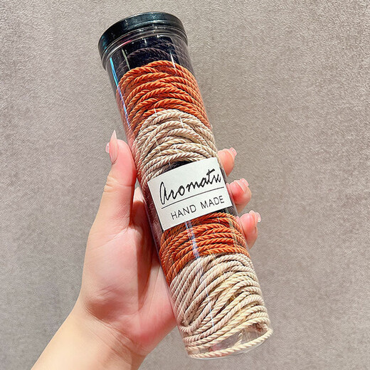 BARY REEF High Elasticity Rubber Band Hairband Women's Rubber Band Hairband Durable 2024 New Style Simple Non-Hurting Leather Hair Cover Small Can 50 Black