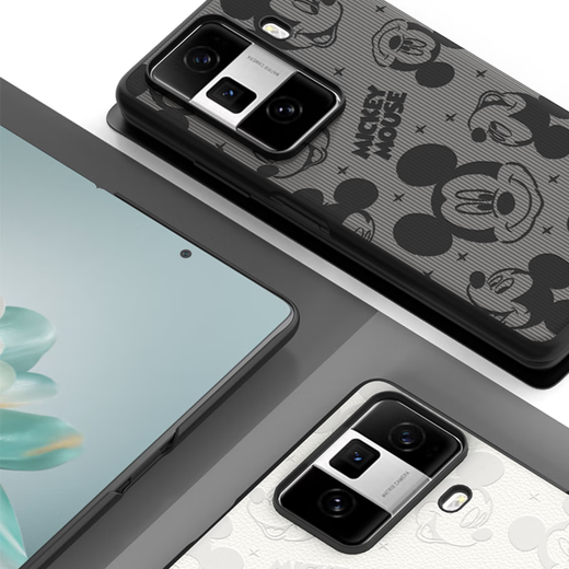 
Pure color, suitable for Honor magicvs3 mobile phone case Magic VS3 folding screen magnetic suction flap full-pack anti-fall Disney cartoon plain leather imprinted fashionable flip leather case [Pearl white]