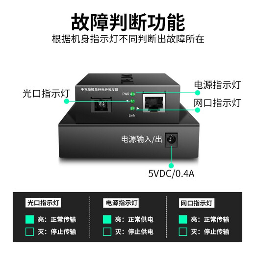 TP-LINK TL-FC311A/B-3 set single-mode single-fiber Gigabit optical fiber transceiver 1000M photoelectric converter Gigabit 20km POE FC311A+FC314PB