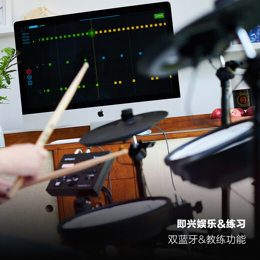 罗兰（Roland）TD-07DMK 演出入门初学者架子鼓成人儿童练习电子鼓 TD-07DMK5鼓4镲银+礼包+赠3件套