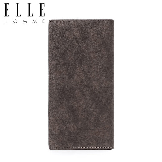 Billetera larga de los hombres de Elle Homme, clip de boletos multifunción de capas superior, estilo horizontal de moda 01612 regalo de cumpleaños