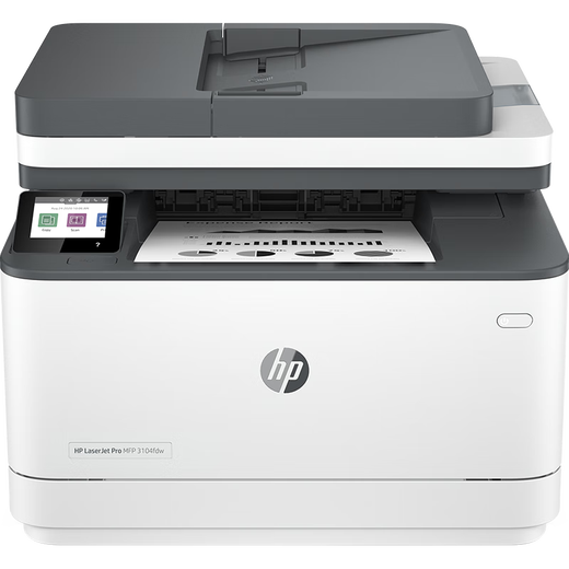 惠普（HP）打印机 3104fdw A4黑白激光复印扫描传真一体机 无线 自动双面 家用办公 3104fdw套餐【标配+兼容加粉鼓*1+2瓶粉】