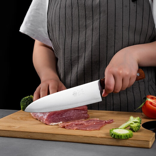 
Deng Jiadao Forging Home 7 chrome stainless steel kitchen knife Hongguibao solid wood knife handle Multi-purpose knife Sande knife JB-751D