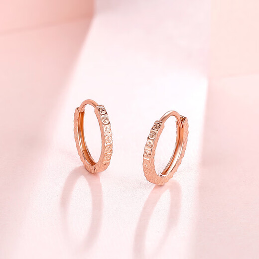 Saturday Fuhong 18K gold earrings for women, embroidered gold earrings and earrings KI094507 pair, birthday gift