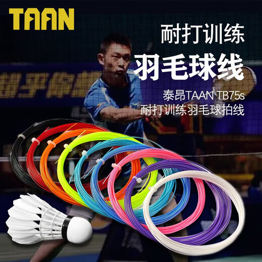 Taiang (TAAN) Corde de badminton Taiang corde de badminton corde de raquette de badminton élastique ensachée TB75s résistante à 75 cordes vert