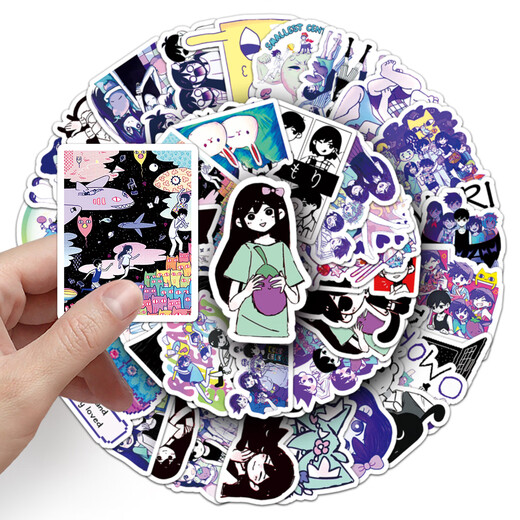 50 Autocollants périphériques de jeu Omori Pixel Game Mignon Cartoon Headspace Ordinktop autocollants de bureau peints créatifs avec décoration adhésive étanché