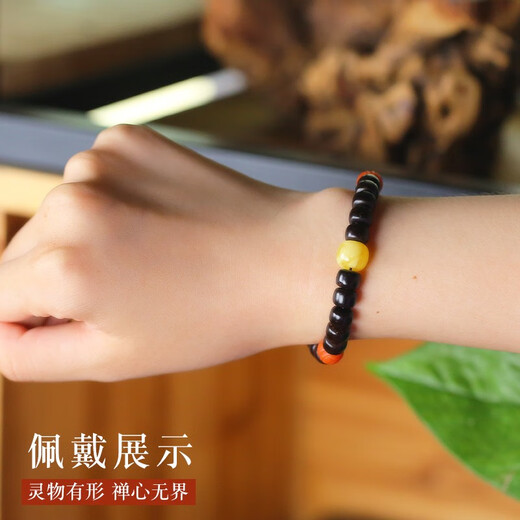 Lv Nong Jewelry Russian beeswax old type barrel beads bracelet spacer beads diamond star and moon diy beads diameter about 8 * height about 7mm / single